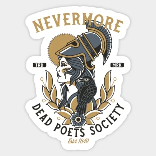 Nevermore Dead Poets Society - Vintage Literature Sticker